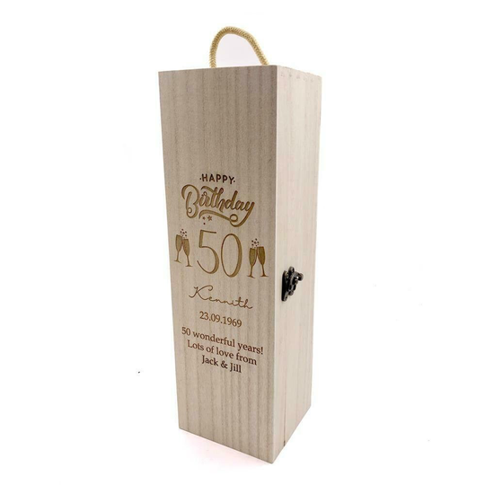 Personalised Birthday Gift Champagne Or Wine Bottle Holder