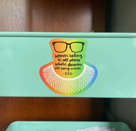 Rbg Collar Quote Magnet | Car, Refrigerator, Craft Cart Dissent Feminism Notorious