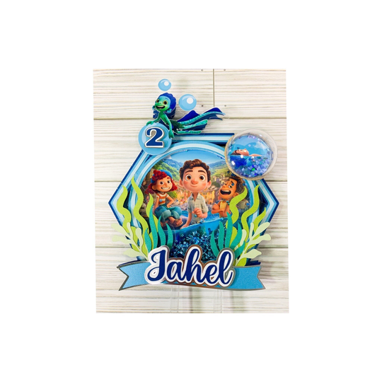 Luca Cake Topper/ Party Supplies/ Birthday/ Silencio Bruno Party/Sea Monster Birthday