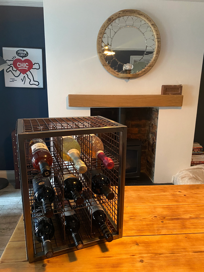 Wine Rack - Holder Bottle Shelf Drink Industrial