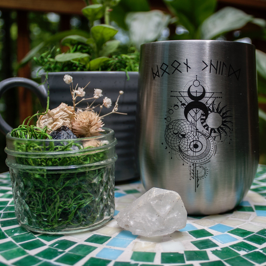 Moon Child | Stainless Steel Wine Glass Personalized Glass