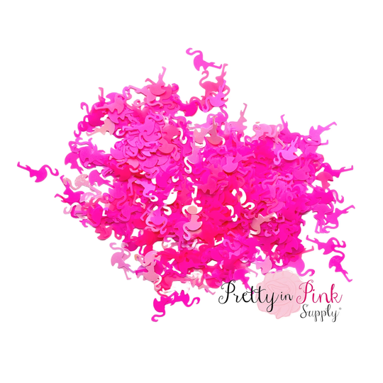Party Confetti | Tropical Pink Flamingo Sequins For Epoxy Crafts Shaped Glitter Shaker Bows Pink Flamingos Loose Sequin