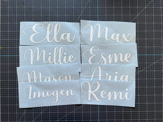 Personalised Name Stickers| Custom Decal | Laptop Sticker Cup Decal| Wine Glass| Wedding Words| Gift| Balloon