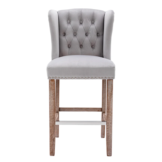 Lyon Barstool Mink Washed Oak Legs
