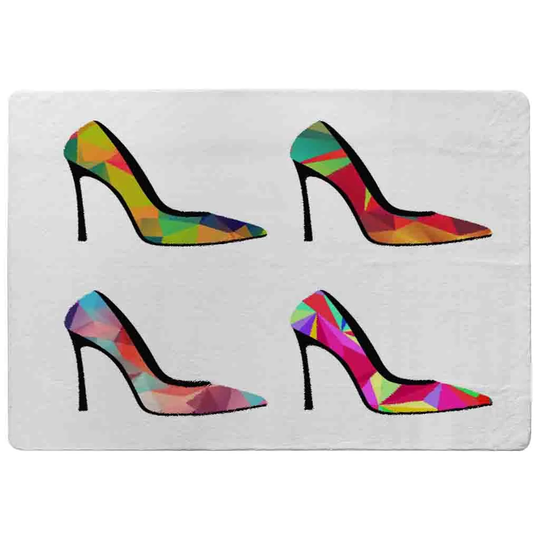 Hutchins High Heels Shaggy White/Pink/Green Rug