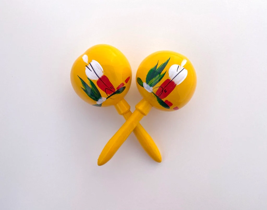 Maracas Yellow Traditional Fiesta Birthday Party Favor Wedding Memento Destination Wedding Favor Gift Mexican Fiesta Shake For A Kiss