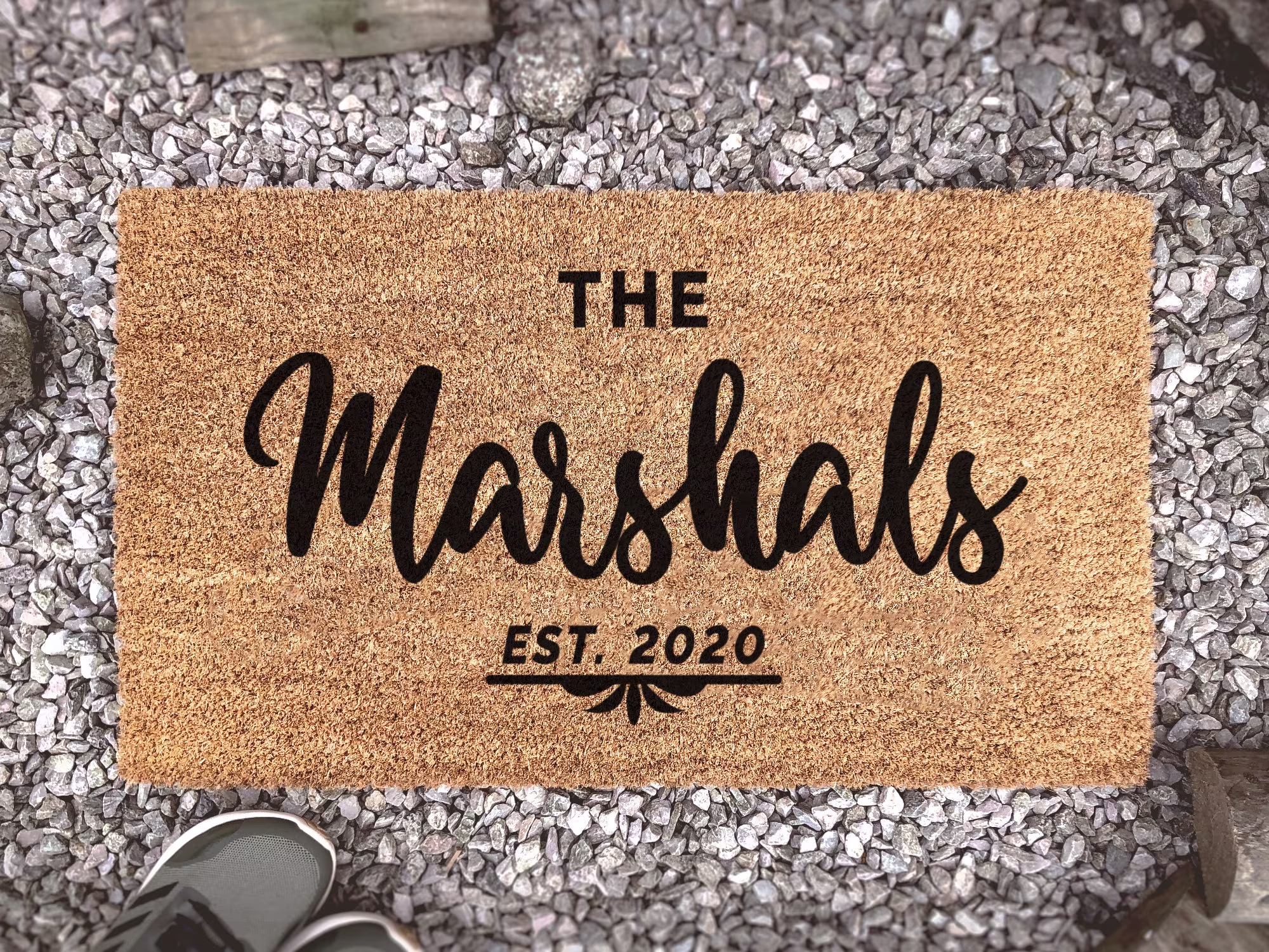 Last Name Doormat - Personalized Custom Family Engagement Closing Realtor Newlywed Gift