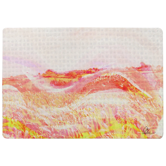 Vauxhall Wheat Field Designer Shaggy Red/Yellow Rug