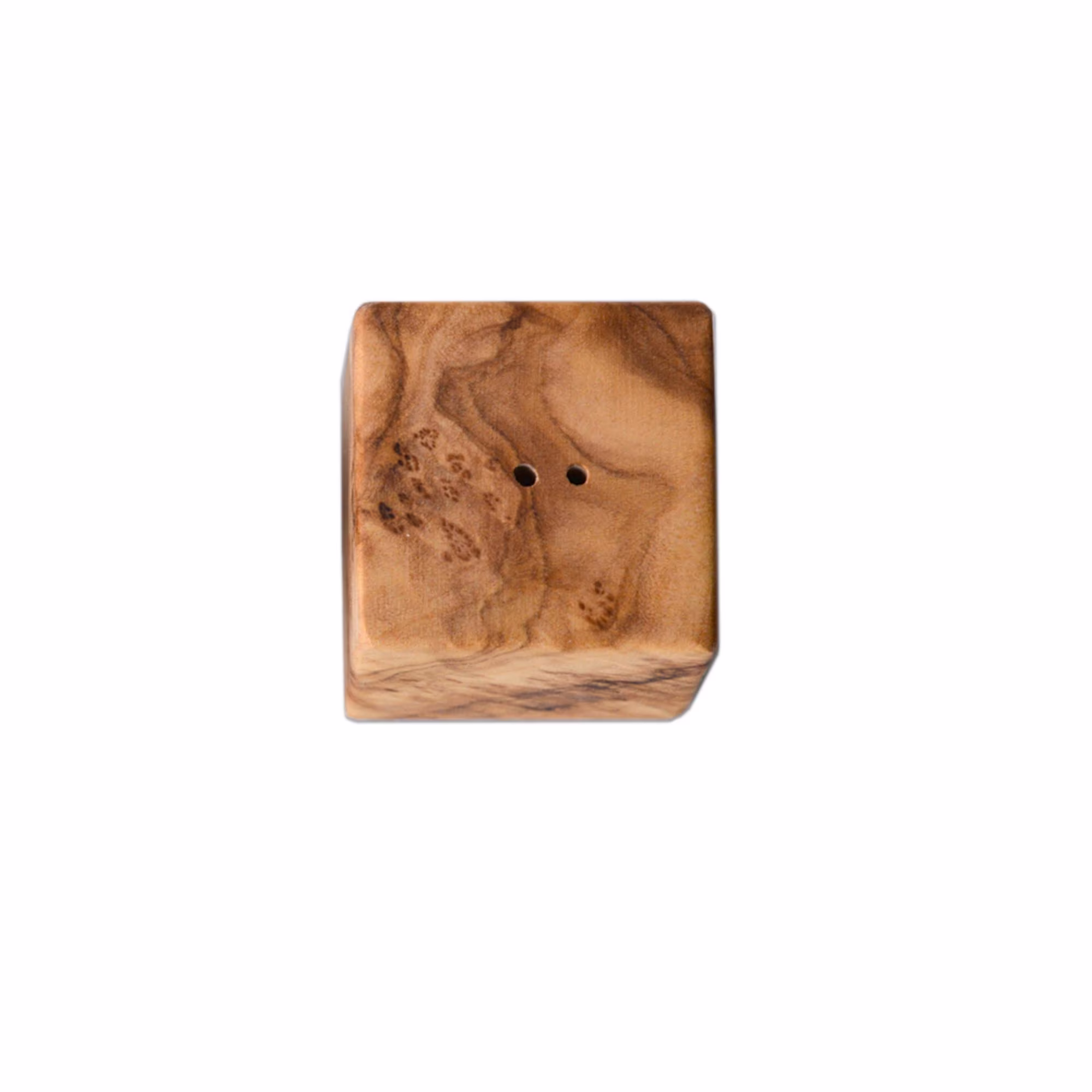 Cube-Shaped Pepper Shaker Würfel Made Of Olive Wood