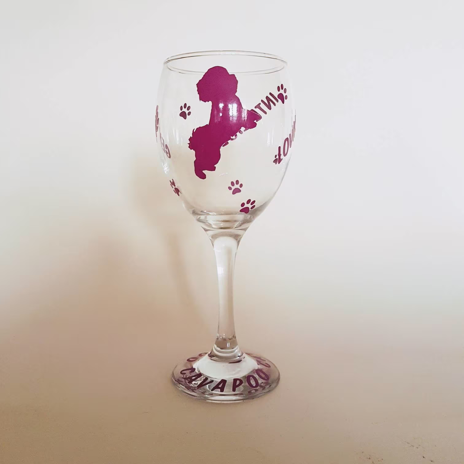 Cavapoo Gifts, Cavapoo, Dog Wine Glass, Dog, Lover Glasses, Glass Owner Wine, Pet Sayings