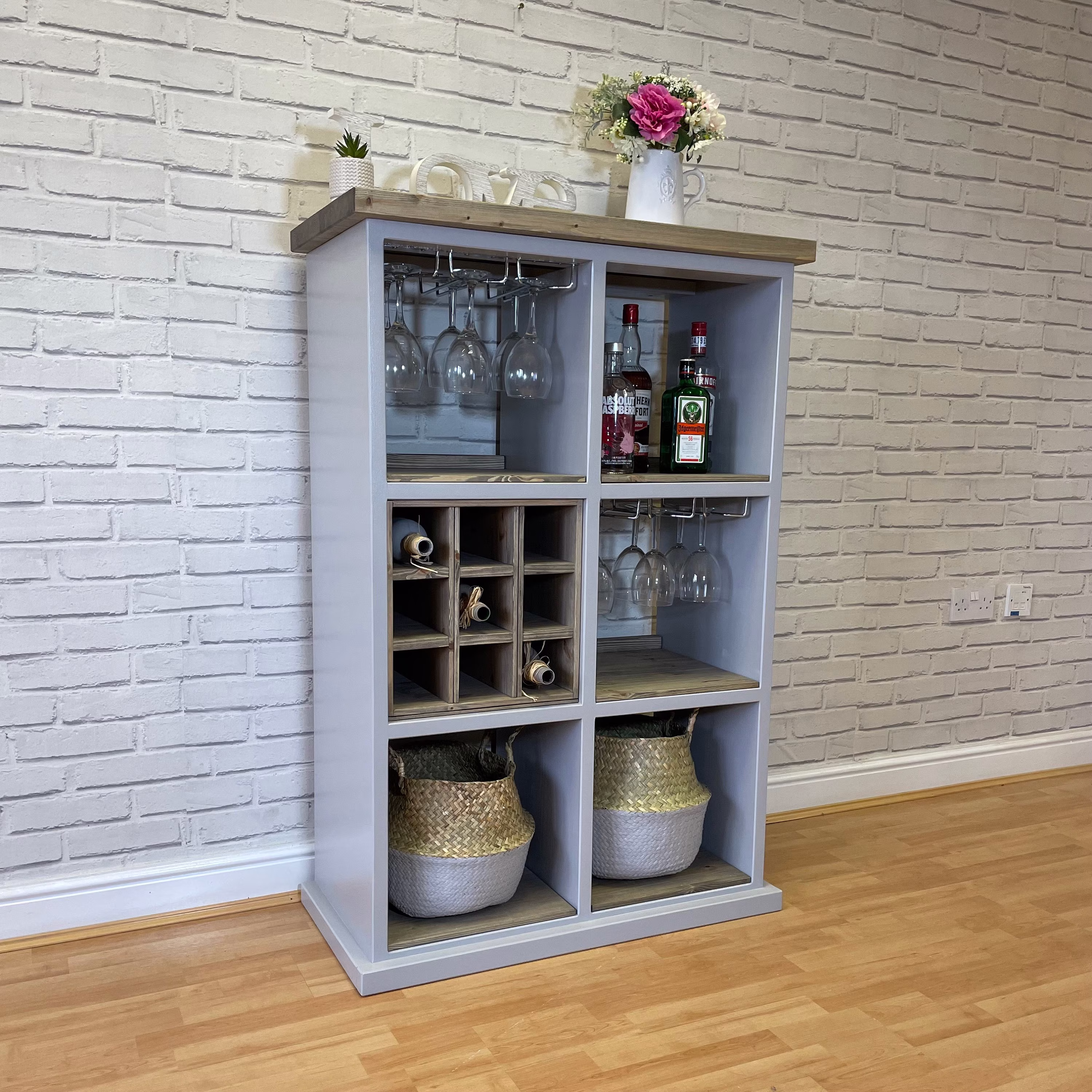 Handmade Industrial Furniture Shelving Unit With Shelves & Drawers - 0300