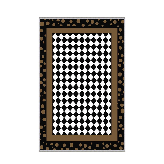 Aarilyn Flatweave Black/White/Brown Rug