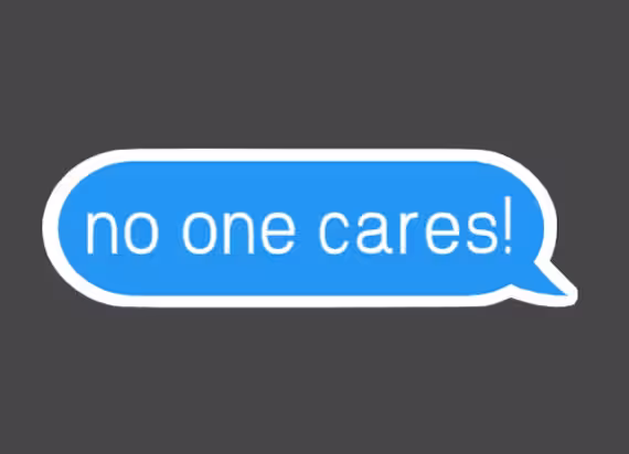 Indoor Fridge Magnet Funny No One Cares Text Message Reply Magnet - Laminated Glossy