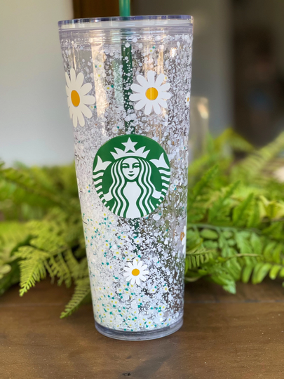 Daisy Snowglobe Starbucks Tumbler
