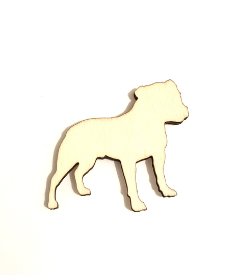 Staffordshire Terrier Dog Staffie Fridge Magnet in Wood...laser Cut