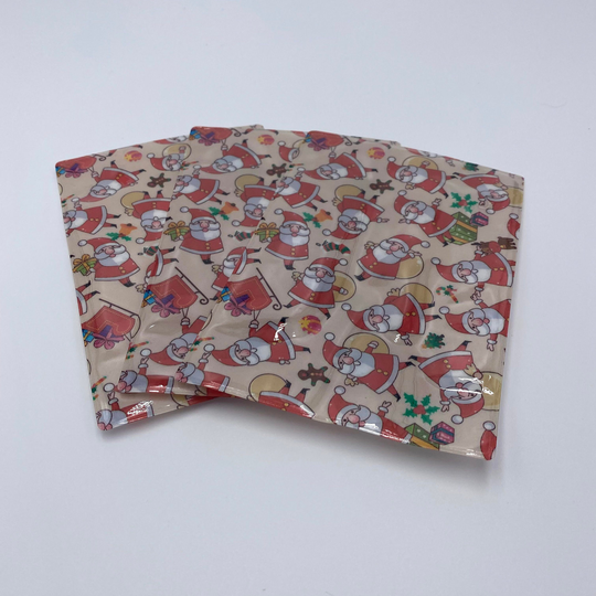 Santa, Christmas, PVC Shaker Bow Sleeve, 10cm X 15cm | 4In 6In, Supplies, Diy Hair Bows