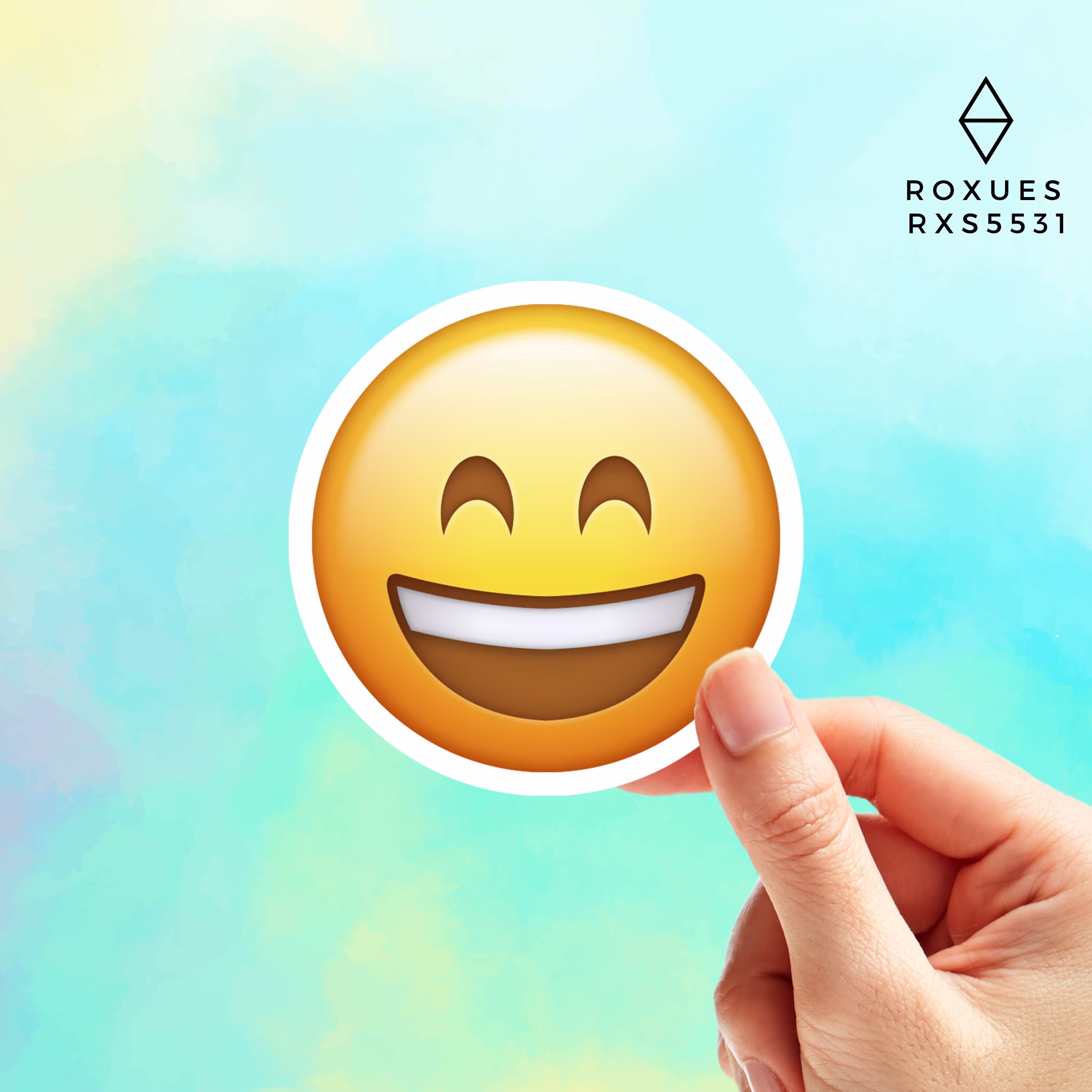 Happy Emoji Sticker, Faces, Cool Stickers, Whatsapp Emojis, Stickers For Laptop, Macbook Pro Waterbottle