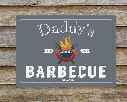Personalised Bbq Sign, Perfect For Father's Day Gifts, Birthday, Christmas. Any Personalisation Available, Dad, Daddy, Grandad Or A Name