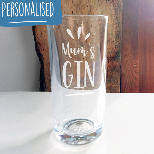 Engraved Mums Gin Glass Gift | Personalised Glasses, Gifts For Mum, Her, Hi Ball Tumbler Hiball & Tonic