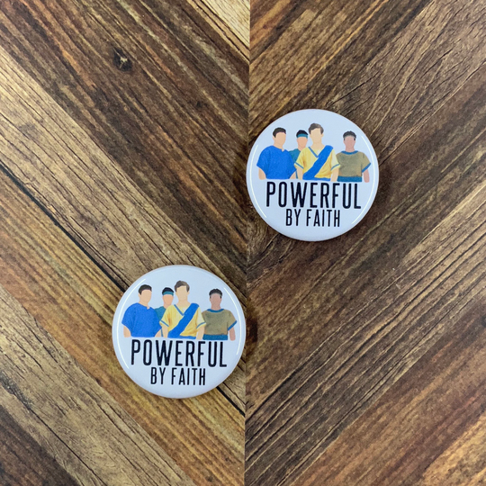 Jw Magnets Or Pins - Powerful By Faith Daniel 1.25