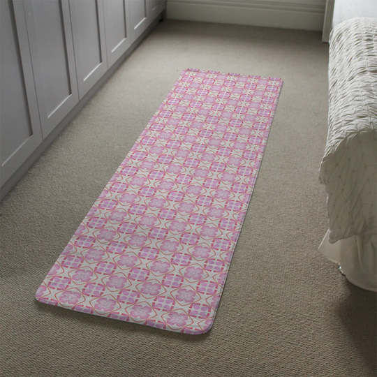 Lessard Sublime Boho Chic Summer Designer Shaggy Pink/Cream Rug