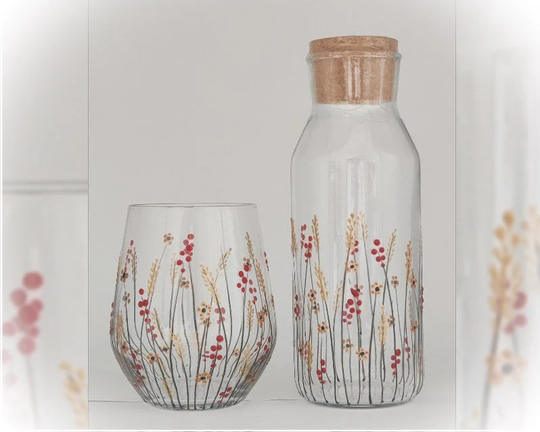 Autumn Meadow Design Bedside Water Set