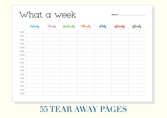 Weekly Planner - Organizer A4 Pad 55 Sheets Gift For Home Her To Do List Memo Pads Checklist