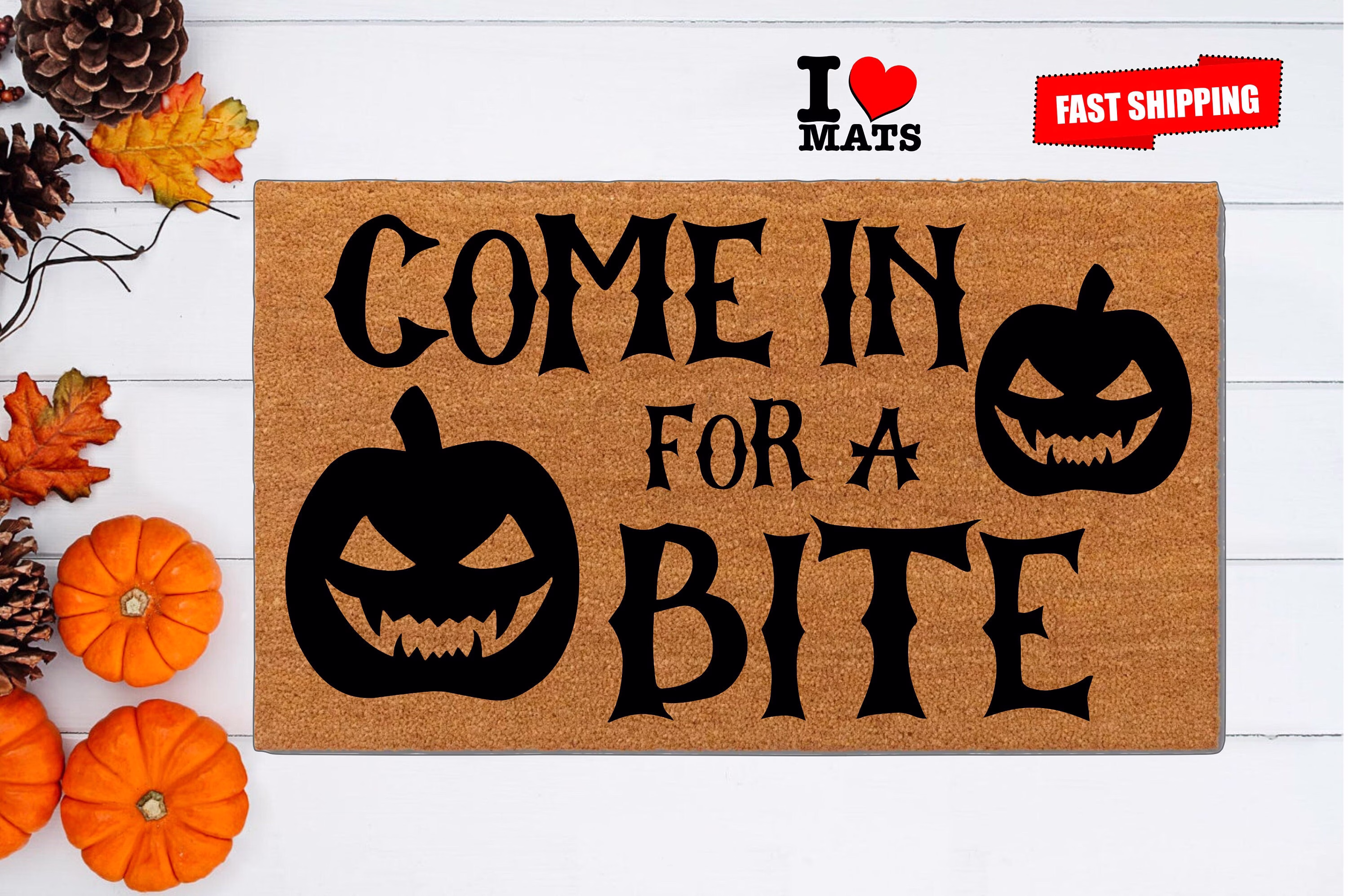 Come in For A Bite, Boo Y'all Doormat, Witches Doormat, Halloween Housewarming Gift, Wipe Your Feet, Welcome Front Doormat