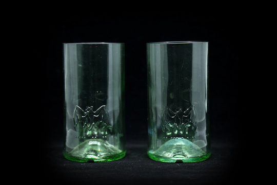 Bacardi Rum Bottle Tall Glasses | Recycled Bottle Tumblers Crafted From The
