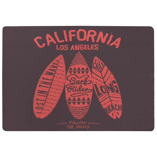 Freeman California Surf Designer Shaggy Brown/Red Rug