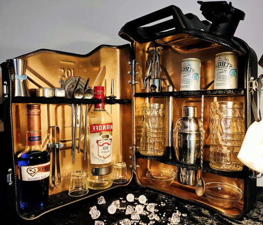 Jerry Can Bar Cocktail Kit, Christmas Gift For Him, Mini Bar, Canister, Unique Gifts, Liquor Bar, For Guys