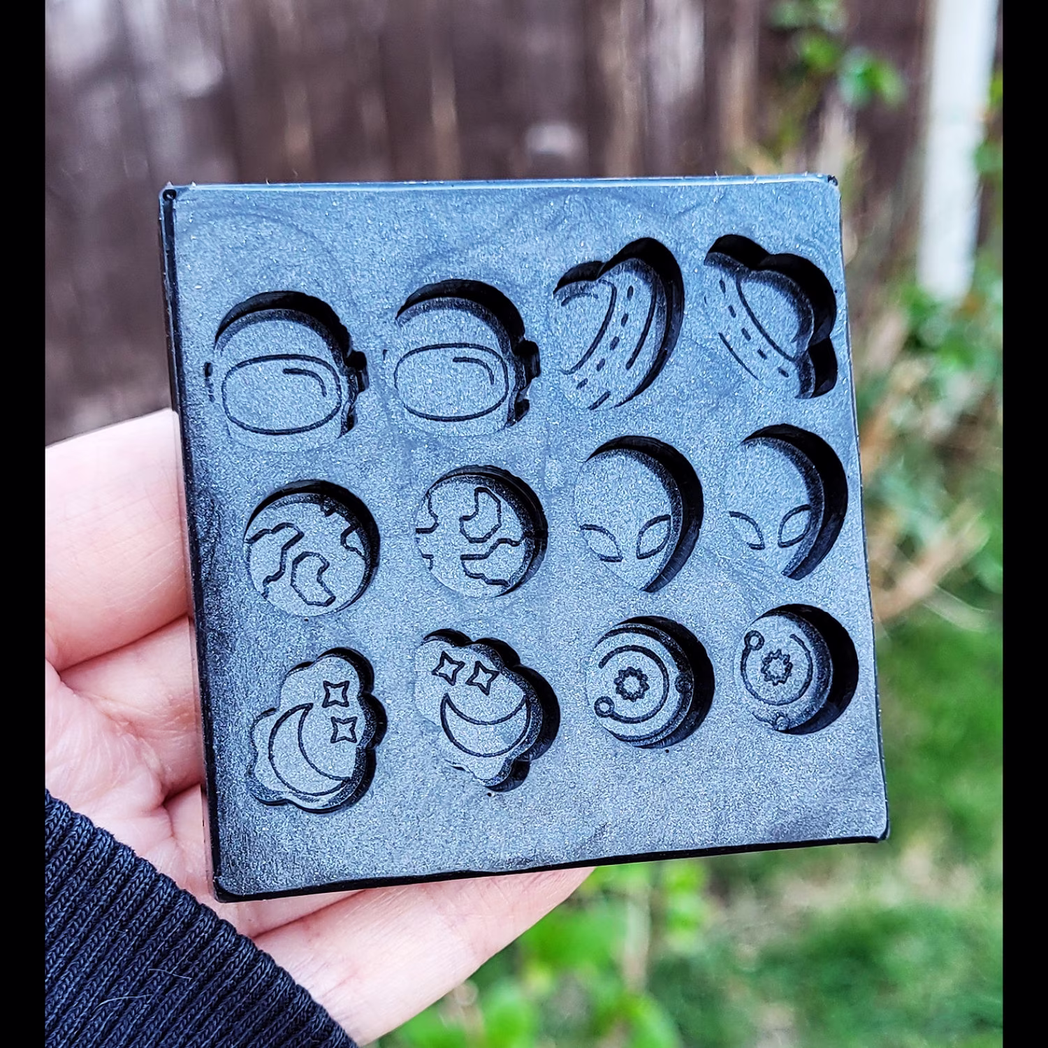 Space Shaker Bits/ Stud Earrings Silicone Mould