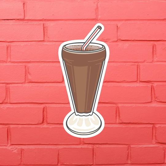 Chocolate Milkshake Licuado Laminated Vinyl Sticker | The Stickeria Shop