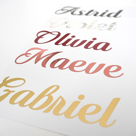 Custom Made Vinyl Name Stickers, Wedding Decor, Bachelorette Party, Bridesmaid Proposal, Champagne Flute Decals, Gift Box Lettering