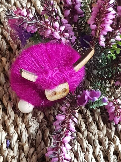 Key Ring Highland Cow Hand Crafted in Scotland Personalised Presentation Pack Birthday Friendship Or Christmas Stocking Filler Gift