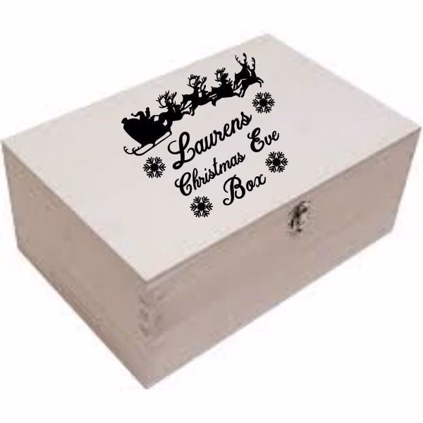 Christmas Eve Box Topper Personalised Vinyl Name Sticker/Vinyl Decal Kids Girls Boys Decal Sticker