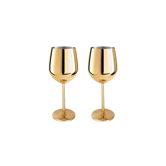 Steel Wine Glass Gold Goblet Stemmed Wine Glass Metal Wine Glasses 18 oz red Wine glassglass Set Gold White Wine Glasses Unbreakable Wine G