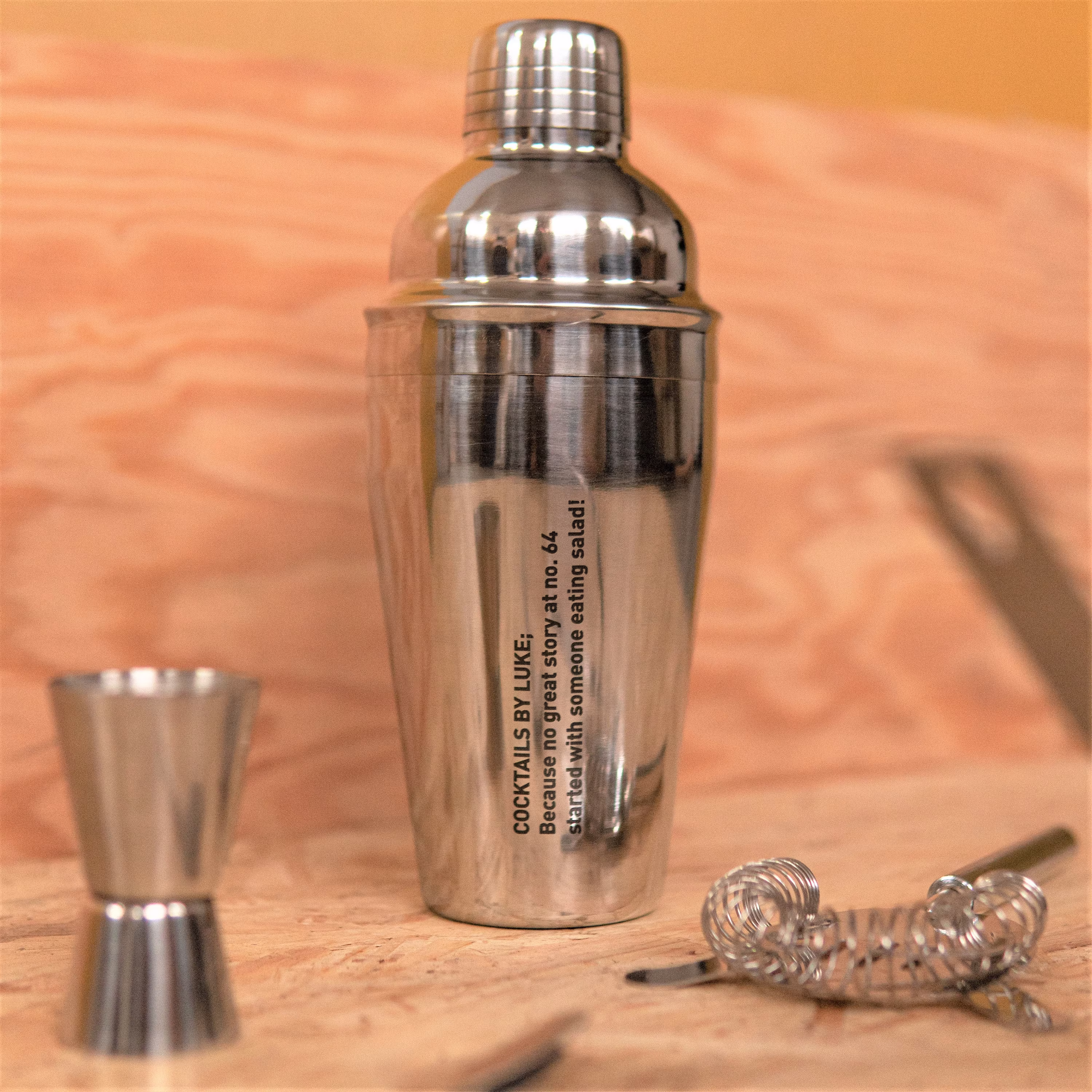 Personalised Stainless Steel Cocktail Shaker