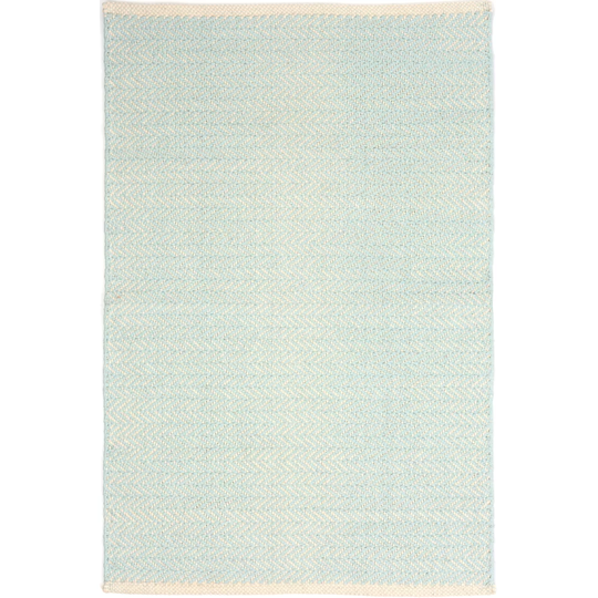 Herringbone 100% Cotton Sky Blue Rug