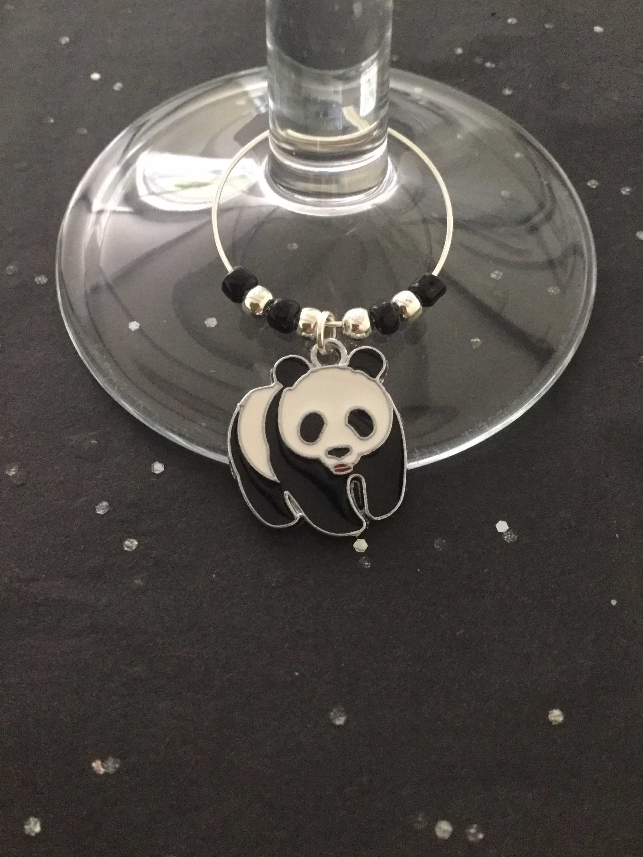 Panda Wine Glass Charm/Animal Charms Single Table Decorations Lover Gift