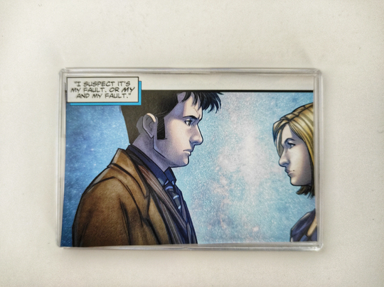 Dr Who Two Doctors Large Comic Book Fridge Magnet/Mini Frame, Unique Recycled Gifts