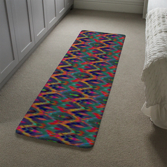 Marden Designer Shaggy Green/Red/Blue Rug