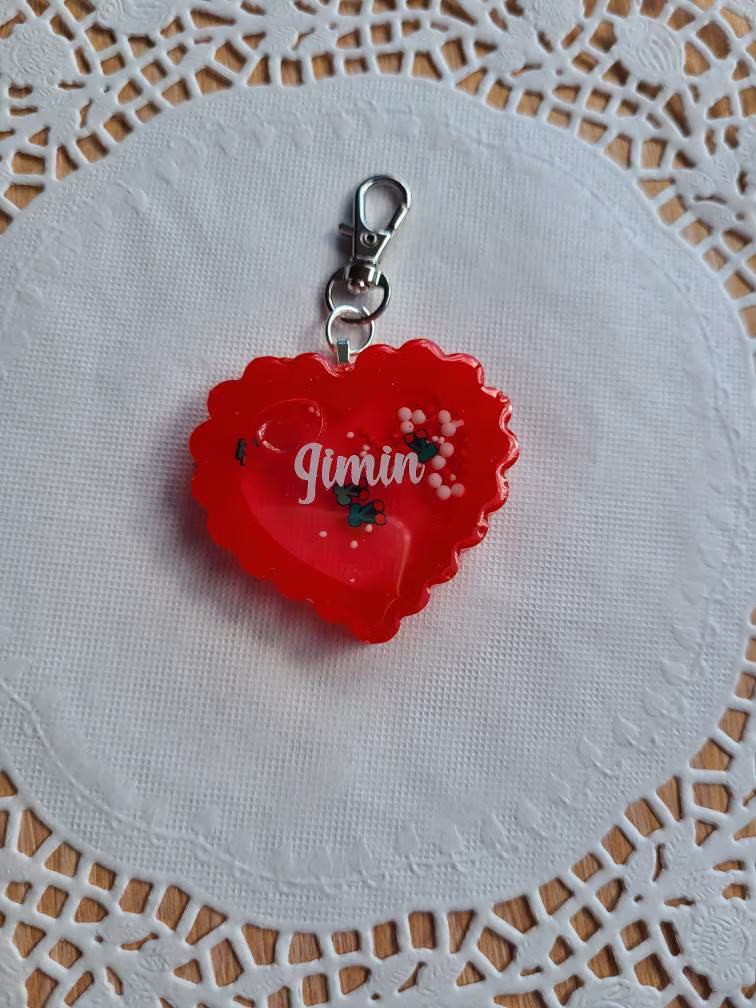 Jimin Red Keychain