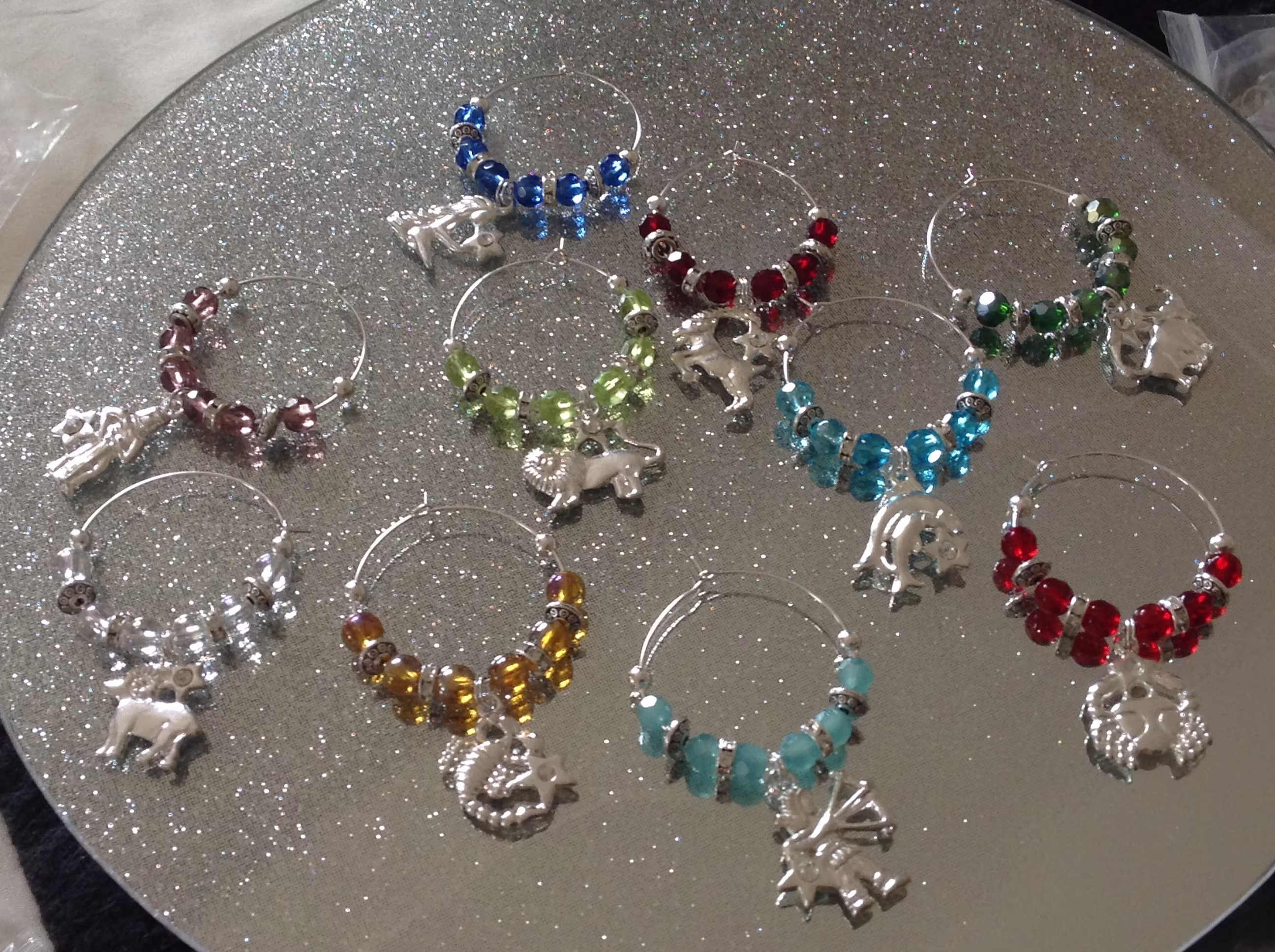 Individual Personalised Zodiac Wine Glass Charm Party Favours Lovers Gift Birthday Anniversary Wedding Special Occasion Tableware