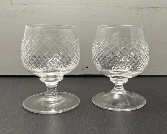 Two Antique Delicate Crystal Brandy