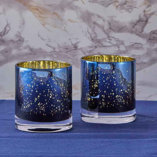Galaxy 2 Piece Glass Tabletop Votive Holder Set