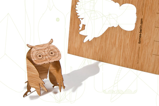 Wooden Postcard - Owl 3 Cards