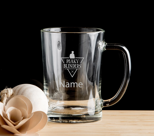 By Order Of The Peaky Blinders Beer Mug Glass Pint Glass, Personalised Tankard Gift For Him Her Hand Etched Glass.234