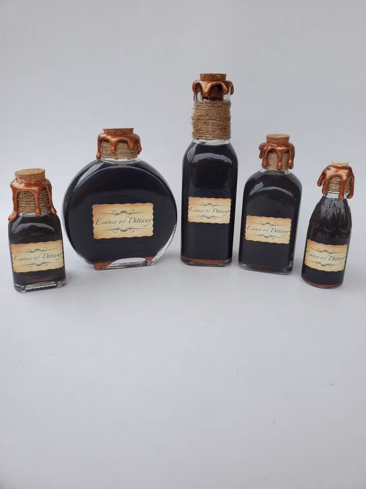 Essence Of Dittany Potion, Magic Potion Bottles, Apothacary Jar, Bookshelf Decoration