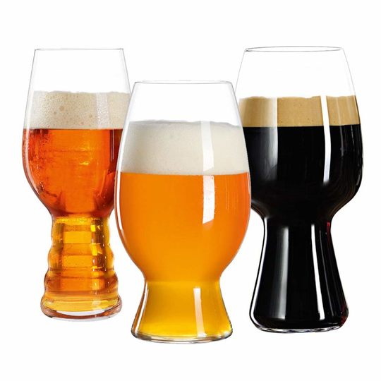Spiegelau Craft Beer Tasting Kit, Set of 3 Different Glasses: IPA, Stout and Wheat Beer, Crystal, 540/600/750 ml, 4991693